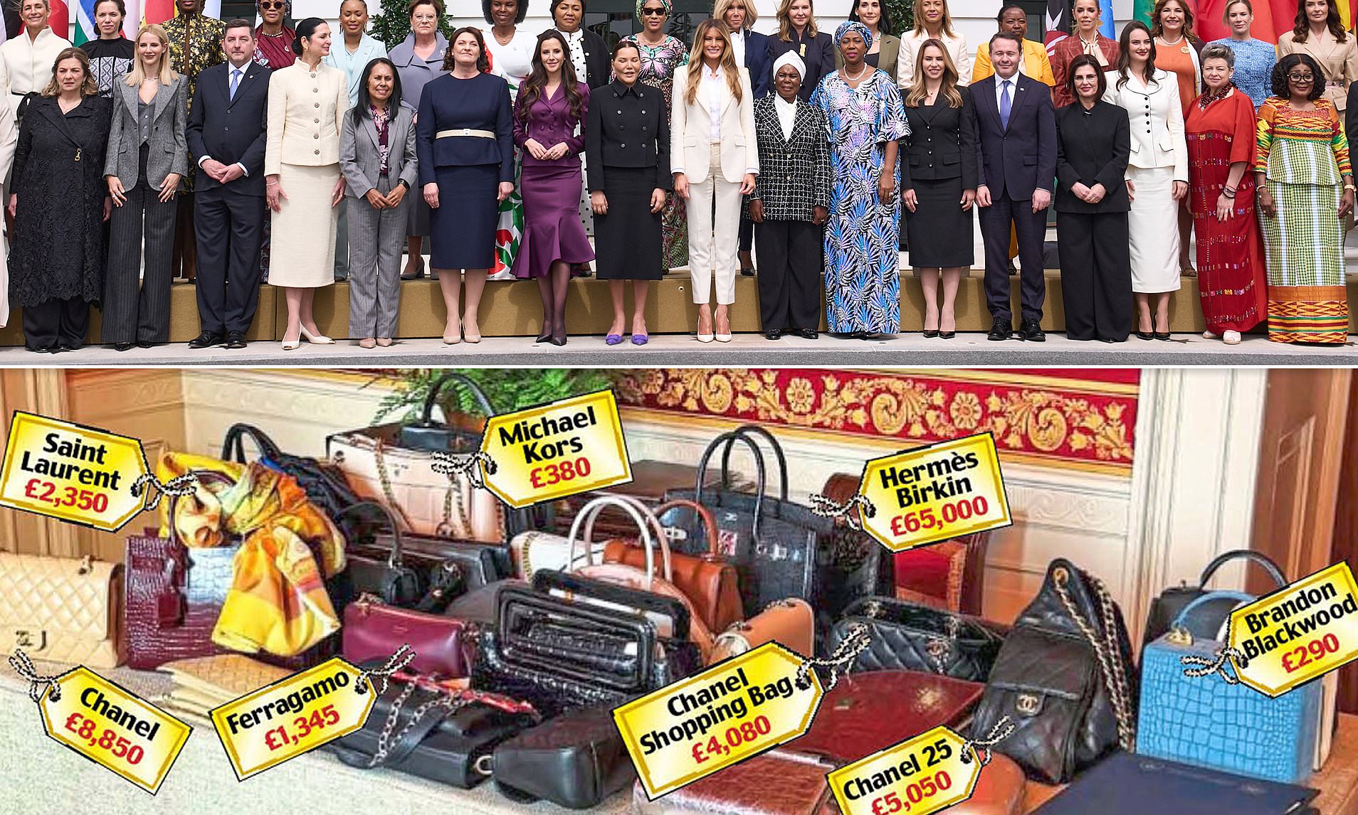 Laura Craik reveals £90,000 designer arm candy on display in White House get-together